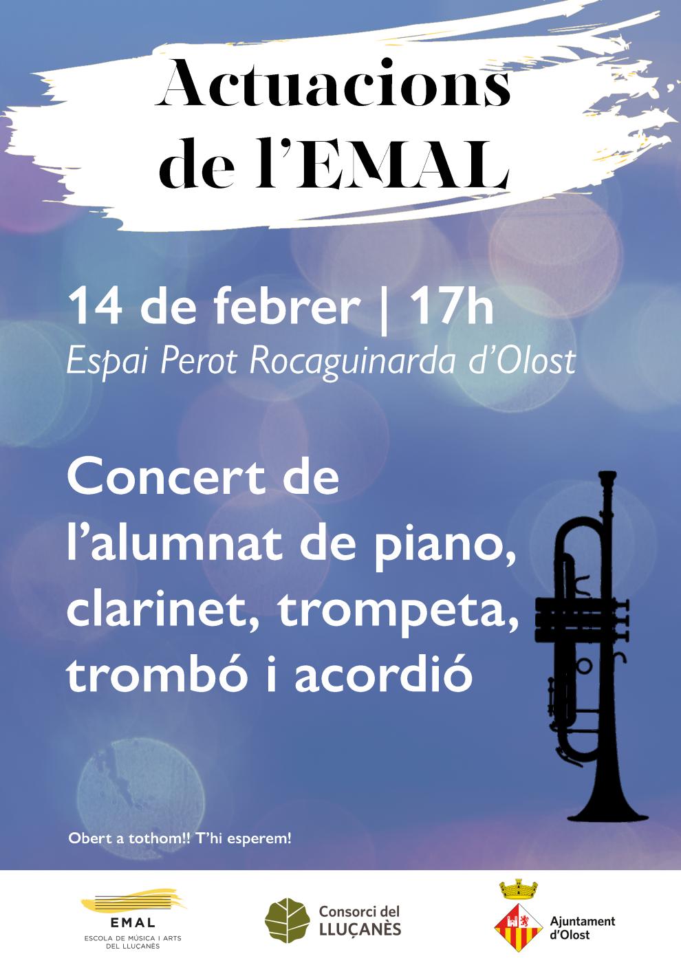 Actuació d'alumens de l'EMAL a Olost